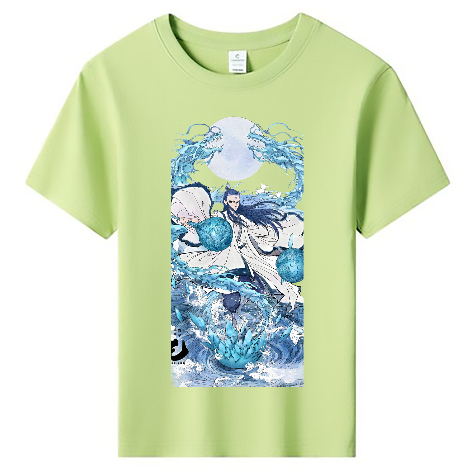 （画像用） Ne Zha 2 ナタ 魔童の大暴れ 綿100％キッズTシャツ（フロントプリント）